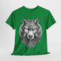 Galaxy Wolf: Howling at the Moon T-Shirt, Space Howler. Wolf in the Cosmos T-Shirt. Lone Wolf of the Stars Galactic Howl T-Shirt