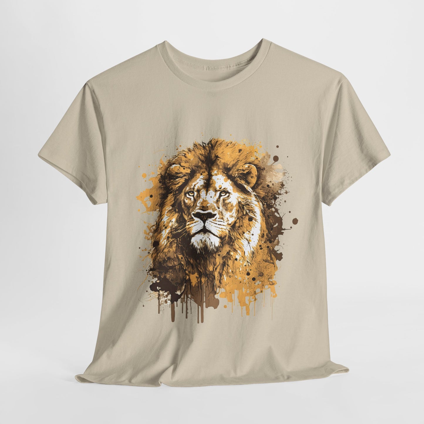 Majestic Lion: Unisex Heavy Cotton Tee,Wild and Free Lion Unisex Cotton Tee,Fierce and Fearless Lion Unisex T-Shirt.