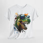 Jurassic Cool Dino Graphic Shirt, Cool T-Rex Sunglasses Graphic Tee, Hipster Dinosaur Art T-Shirt, Trendy T-Rex in Shades Tee.