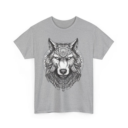 Galaxy Wolf: Howling at the Moon T-Shirt, Space Howler. Wolf in the Cosmos T-Shirt. Lone Wolf of the Stars Galactic Howl T-Shirt