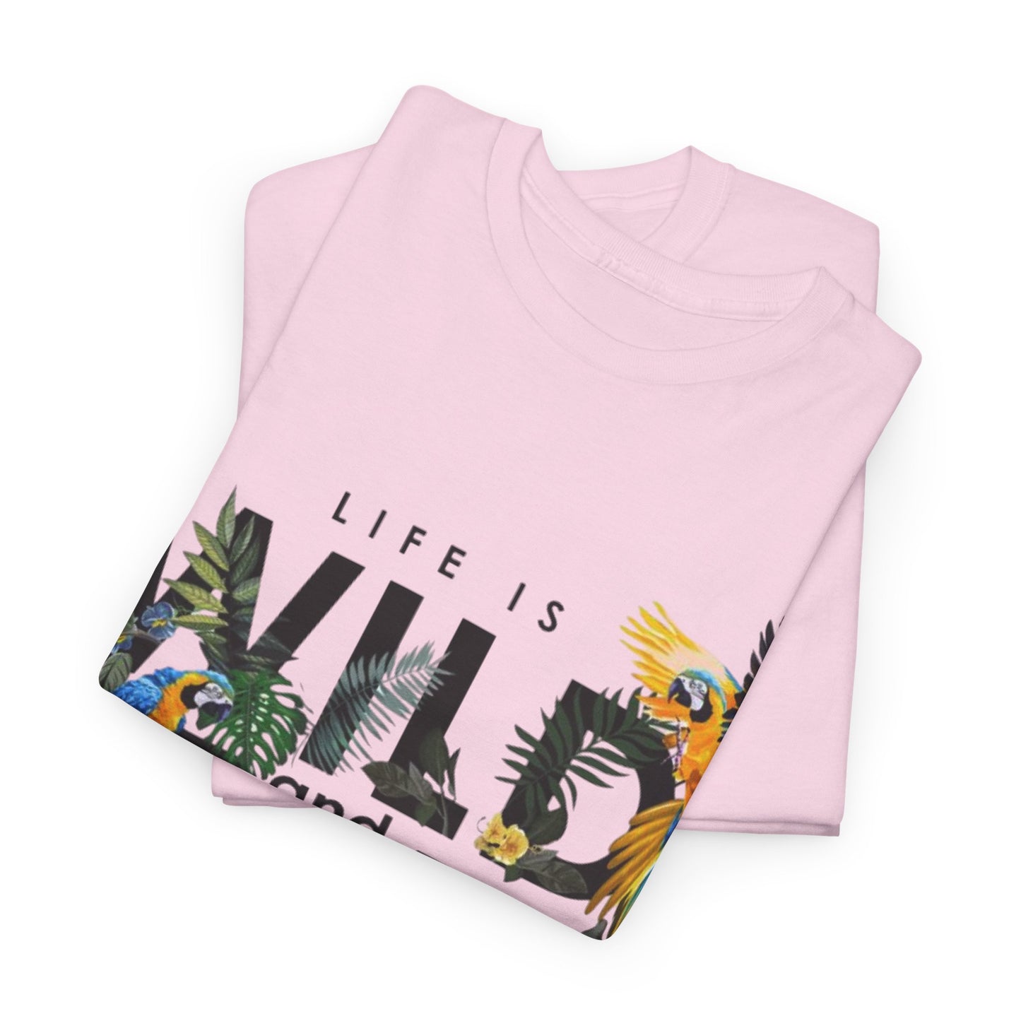 Life is Wild and Free: Tropical Parrot Tee,Jungle Vibes Parrot Paradise T-Shirt,Squawk Like No One's Watching Parrot T-Shirt