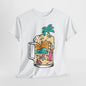 Beach Brew Bliss Tee, Tropical Paradise Mug T-Shirt, Sunset Surf and Suds Tee, Island Getaway Graphic Tee.