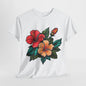 Tropical Paradise, Hibiscus Flower Tee, Blooming Beauty Watercolor Hibiscus T-Shirt, Island Vibes, Hibiscus Flower Graphic Tee