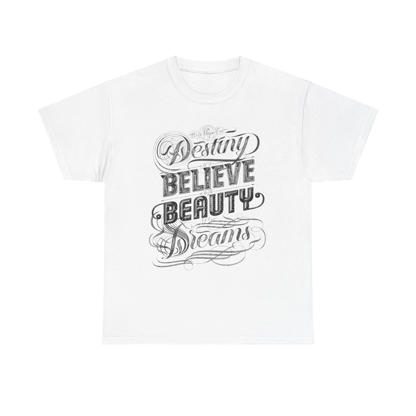 Inspire Your Destiny: Elegant Dreamer T-Shirt Believe in Dreams Motivational Pink Tee Dream Big Stylish Destiny Quote Shirt.