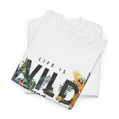 Life is Wild and Free: Tropical Parrot Tee,Jungle Vibes Parrot Paradise T-Shirt,Squawk Like No One's Watching Parrot T-Shirt