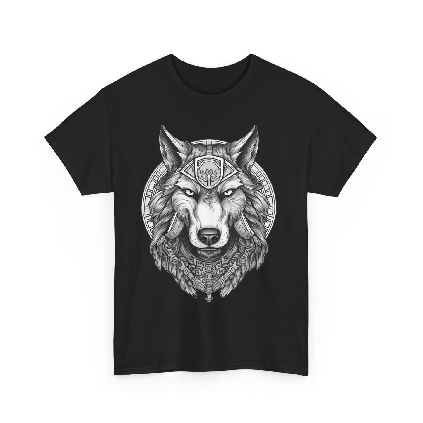 Galaxy Wolf: Howling at the Moon T-Shirt, Space Howler. Wolf in the Cosmos T-Shirt. Lone Wolf of the Stars Galactic Howl T-Shirt