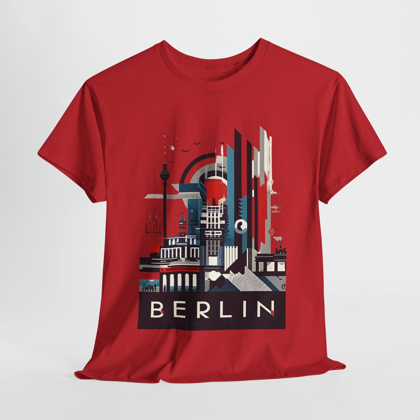 Berlin Cityscape Art Tee - Embrace Urban Elegance" "Explore Berlin's Iconic Landmarks with Our Graphic Tee Modern Berlin Skyline T-Shirt