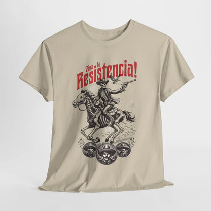 Viva la Resistencia T-Shirt - Revolutionary Rider Design, Resistencia Rebel Graphic Tee - Viva la Resistencia, Revolutionary Spirit T-Shirt.