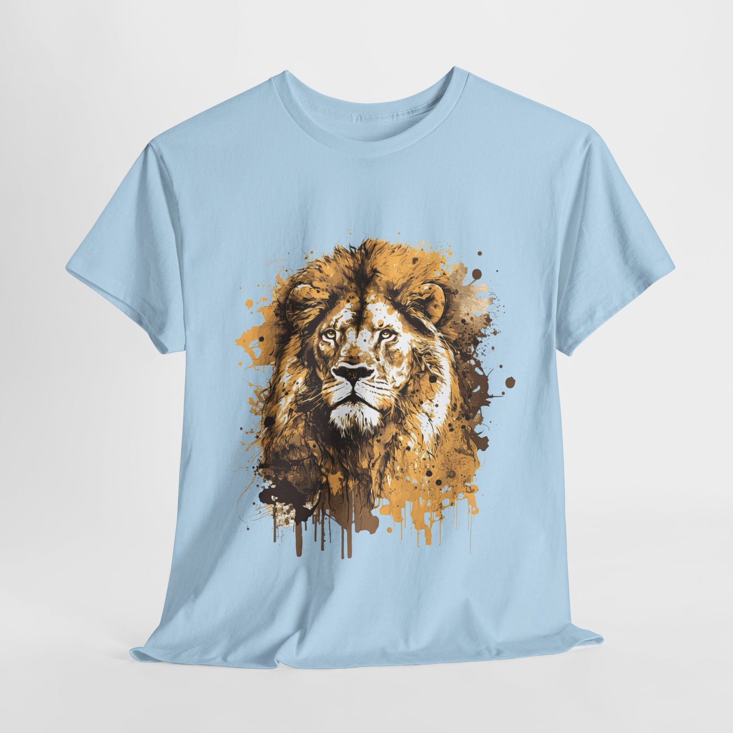 Majestic Lion: Unisex Heavy Cotton Tee,Wild and Free Lion Unisex Cotton Tee,Fierce and Fearless Lion Unisex T-Shirt.