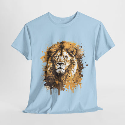 Majestic Lion: Unisex Heavy Cotton Tee,Wild and Free Lion Unisex Cotton Tee,Fierce and Fearless Lion Unisex T-Shirt.