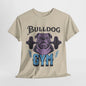 Bulldog Gym: Strong and Steady Fitness Tee, Pumped Bulldog, Gym Workout Graphic T-Shirt, Bulldog Strength.Fitness Motivation Tee