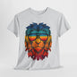 Graphic Tee: Lion Vibes,Photo Tee Kingly Confidence,Animal Print Lion Edition, Statement Tee The Wild One,Crewneck Tee Lion King