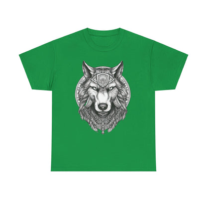 Galaxy Wolf: Howling at the Moon T-Shirt, Space Howler. Wolf in the Cosmos T-Shirt. Lone Wolf of the Stars Galactic Howl T-Shirt