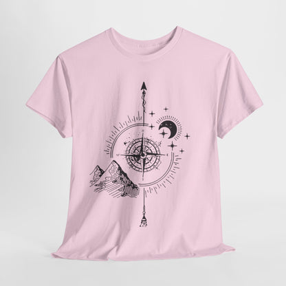 Adventure Awaits: World Traveler Compass,T-Shirt, Find Your Way, Vintage World Traveler Tee.