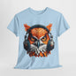 Cool DJ Owl Headphones Graphic Tee, Music Lover Owl with Headphones T-Shirt, Hipster Owl DJ Headphones Art Tee.