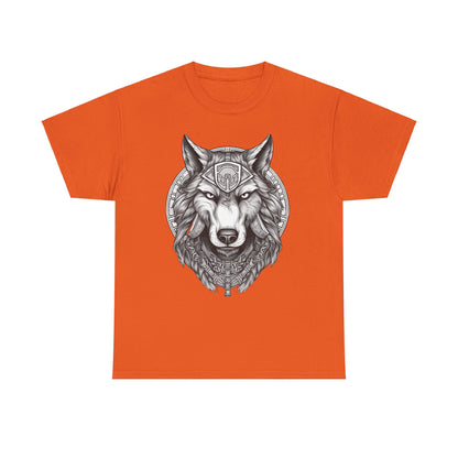 Galaxy Wolf: Howling at the Moon T-Shirt, Space Howler. Wolf in the Cosmos T-Shirt. Lone Wolf of the Stars Galactic Howl T-Shirt