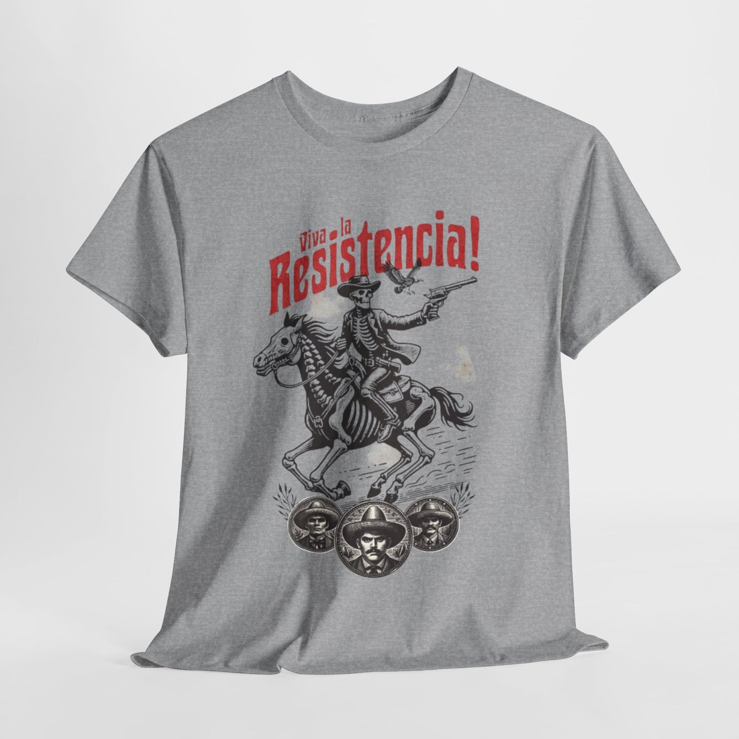 Viva la Resistencia T-Shirt - Revolutionary Rider Design, Resistencia Rebel Graphic Tee - Viva la Resistencia, Revolutionary Spirit T-Shirt.