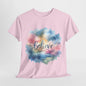 Believe Watercolor Inspiration Tee - Pastel Dream T-Shirt, Dreamy Watercolor 'Believe' T-Shirt - Inspirational Art Tee, Pastel Believe Shirt