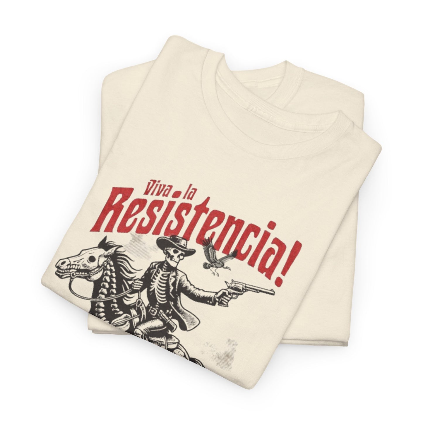 Viva la Resistencia T-Shirt - Revolutionary Rider Design, Resistencia Rebel Graphic Tee - Viva la Resistencia, Revolutionary Spirit T-Shirt.