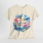 Believe Watercolor Inspiration Tee - Pastel Dream T-Shirt, Dreamy Watercolor 'Believe' T-Shirt - Inspirational Art Tee, Pastel Believe Shirt