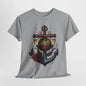 Nautical Anchor Globe Art T-Shirt, Vintage Nautical Anchor Graphic Tee, Tattoo Style Anchor and Rose Tee.