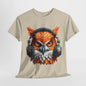 Cool DJ Owl Headphones Graphic Tee, Music Lover Owl with Headphones T-Shirt, Hipster Owl DJ Headphones Art Tee.