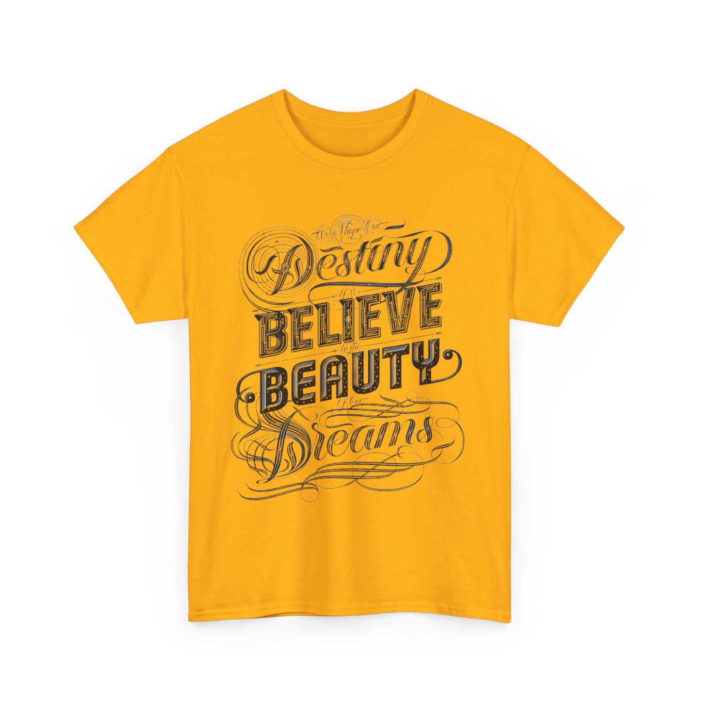 Inspire Your Destiny: Elegant Dreamer T-Shirt Believe in Dreams Motivational Pink Tee Dream Big Stylish Destiny Quote Shirt.