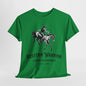 Western Warrior: Cowboy on Horseback T-Shirt, Cowboy Spirit. Western Riding Graphic Tee.Rodeo Champion, Cowboy Horseback Graphic Shirt