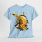 Party Time: Cute Character with Headphones T-Shirt, Electric Vibe Lightning Bolt and Headphones Tee, Amped Up Character