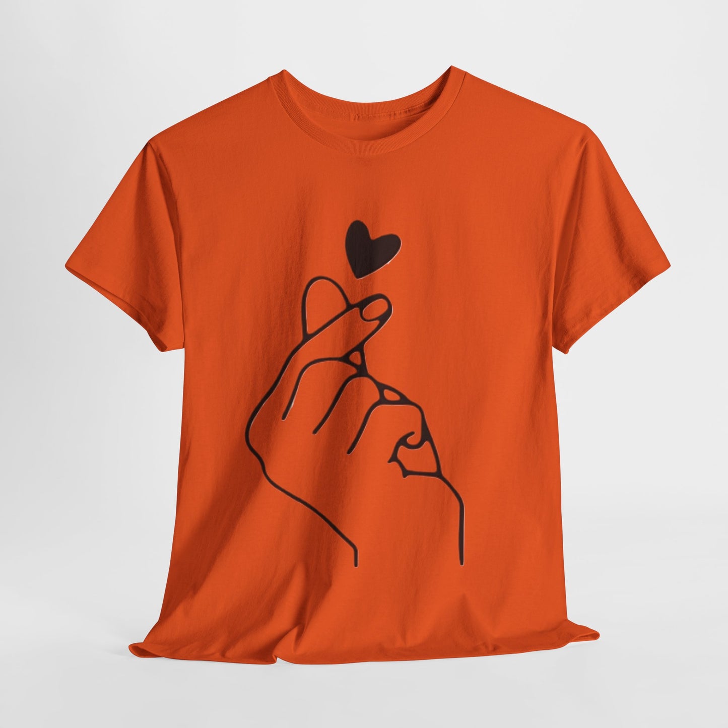 Hand Heart Love T-Shirt,Sending Love: Hand Heart Gesture Tee,Love Sign Language Tee .