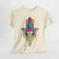 Hamsa Hand and Elephant Harmony T-Shirt, Lucky Charm Hamsa Hand and Elephant T-Shirt, World of Wonder Hamsa Hand and Elephant Journey T-Shirt