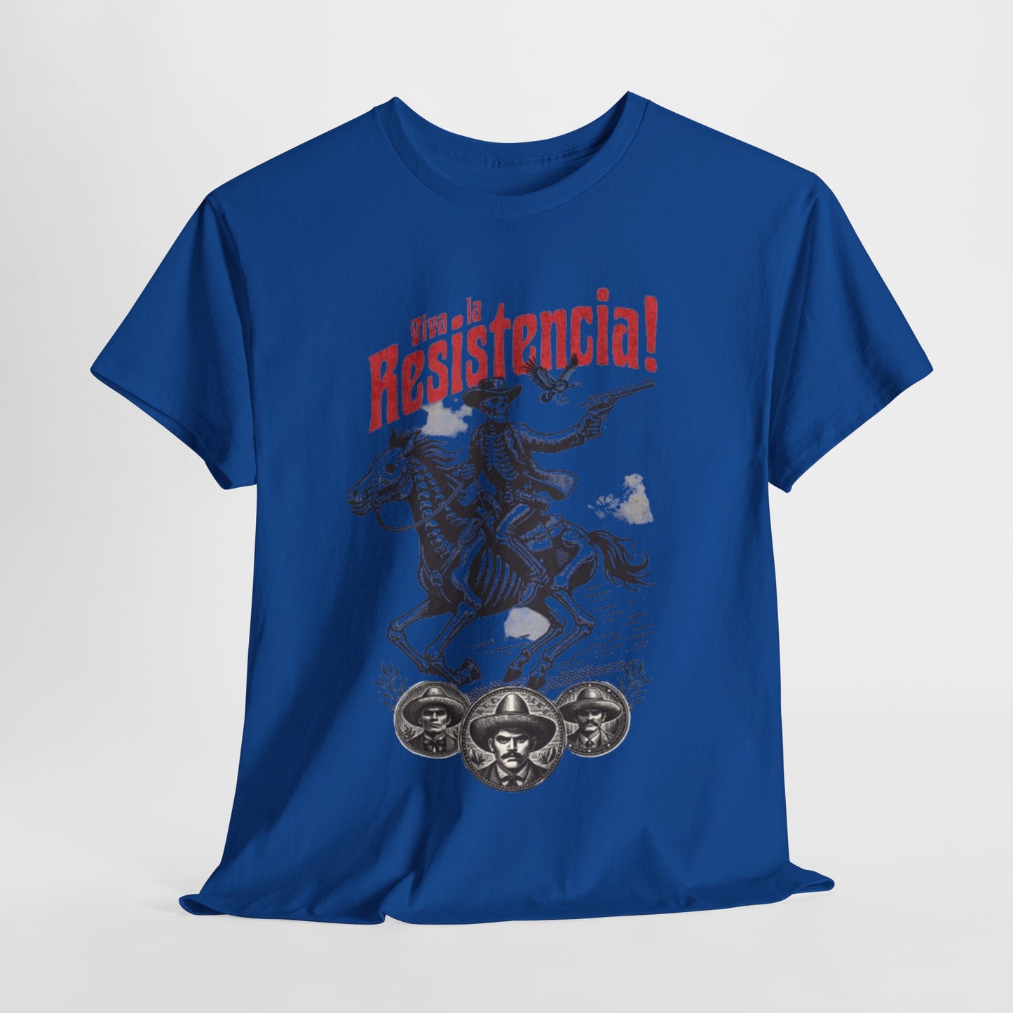 Viva la Resistencia T-Shirt - Revolutionary Rider Design, Resistencia Rebel Graphic Tee - Viva la Resistencia, Revolutionary Spirit T-Shirt.