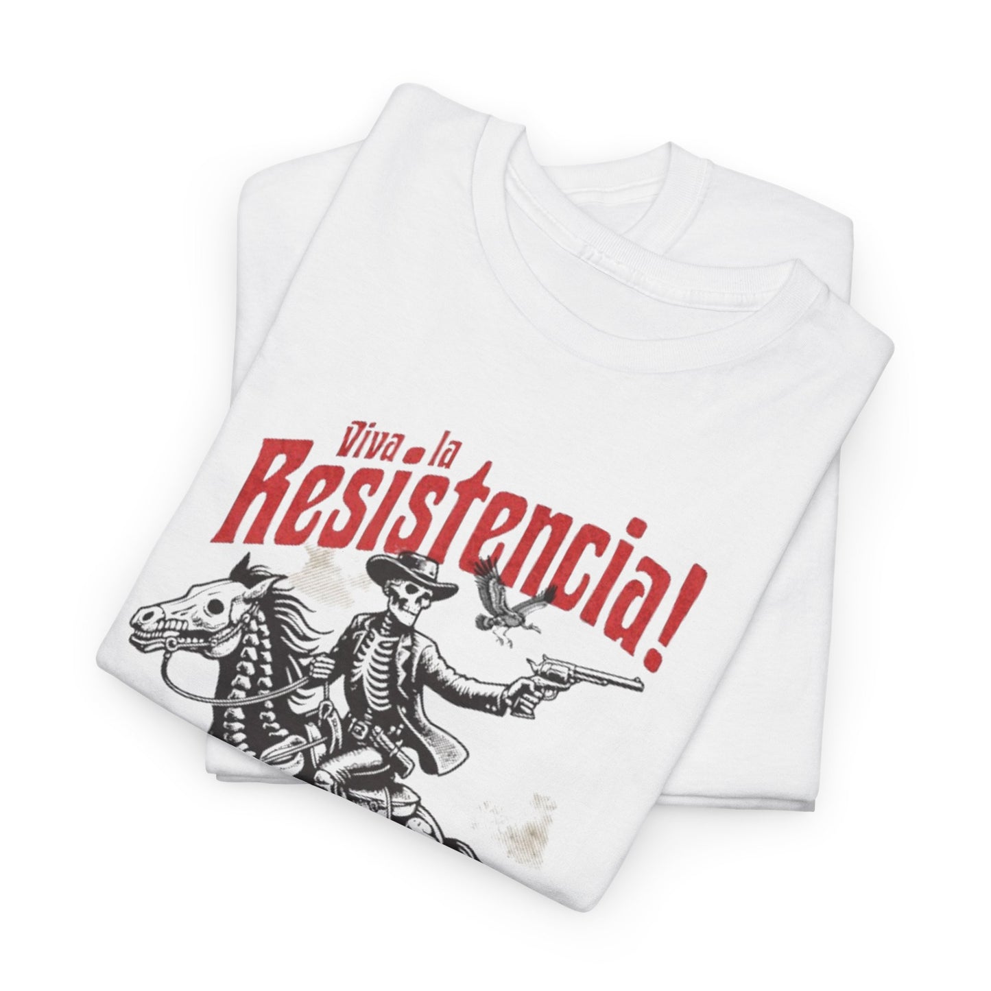 Viva la Resistencia T-Shirt - Revolutionary Rider Design, Resistencia Rebel Graphic Tee - Viva la Resistencia, Revolutionary Spirit T-Shirt.